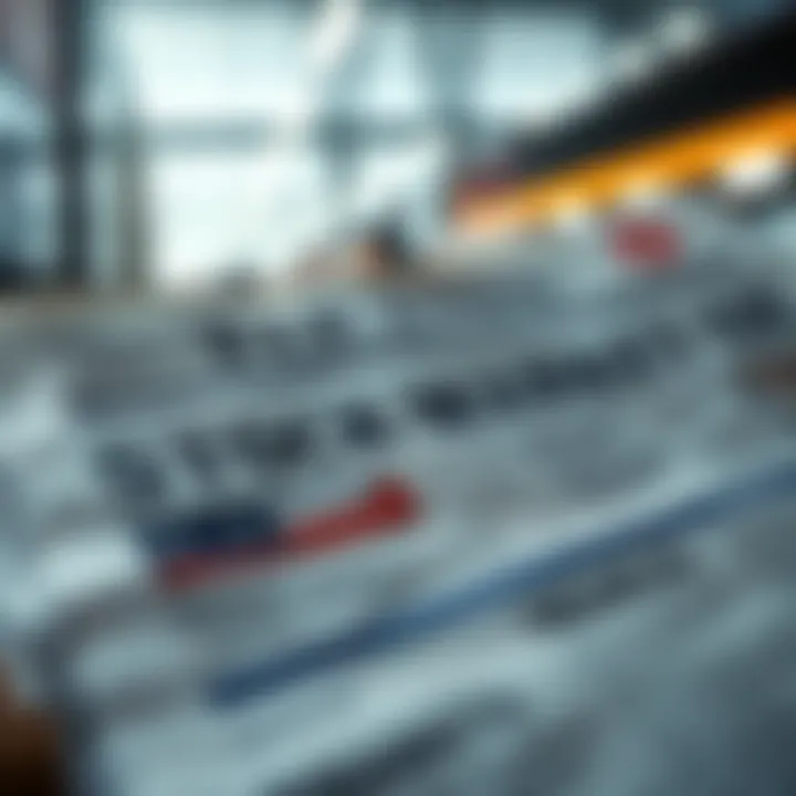 Stock Market Headlines in Print A newspaper featuring the latest stock market headlines