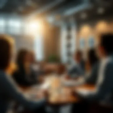 Leadership Dynamics Unveiled A group discussion illustrating leadership dynamics
