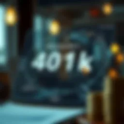 Conceptual diagram of a 401k retirement savings plan