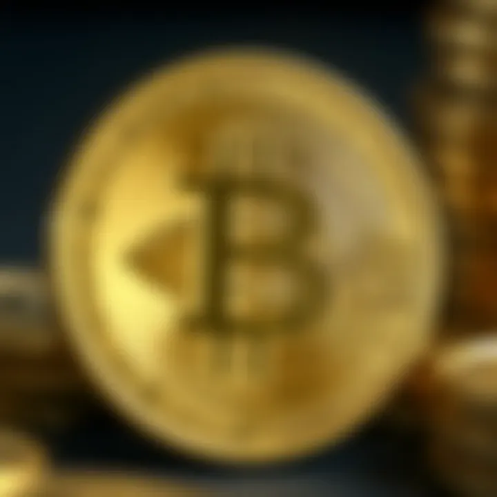 Detailed Gold Coin Examination Close-up of a gold coin with intricate details and mint marks