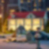 Conceptual illustration of capital gains tax in real estate transactions