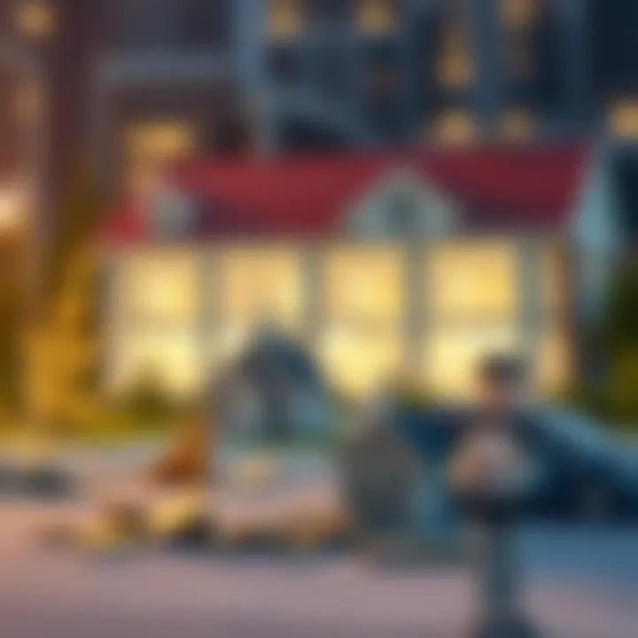 Conceptual illustration of capital gains tax in real estate transactions