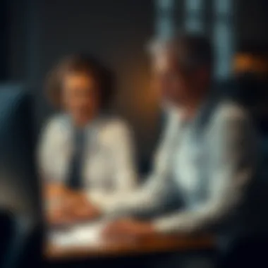 Consulting on Tax Preparation Services Professional tax consultant discussing with a client