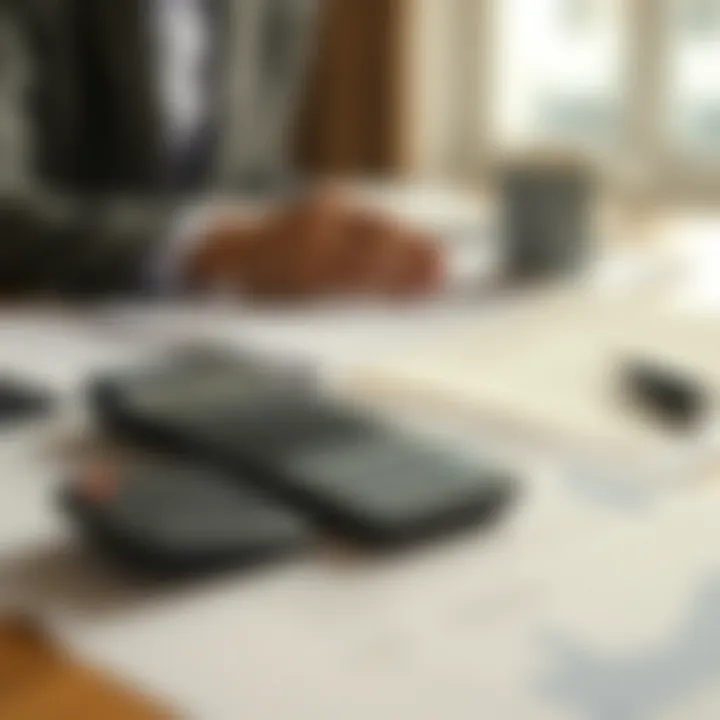 Financial Planning Strategies A calculator and financial planning materials on a table