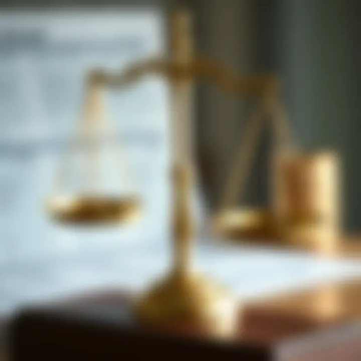 Legal scales symbolizing lien rights and responsibilities