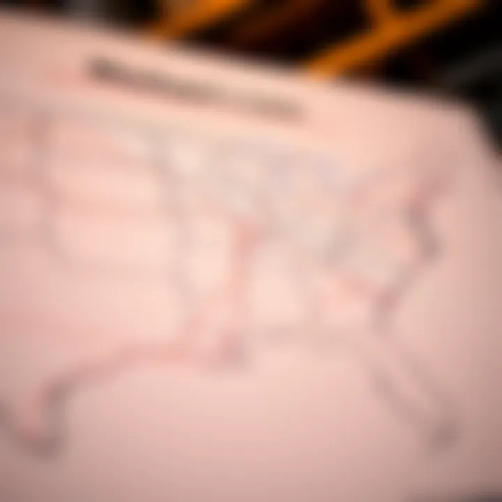 Map illustrating regional variations in lien laws