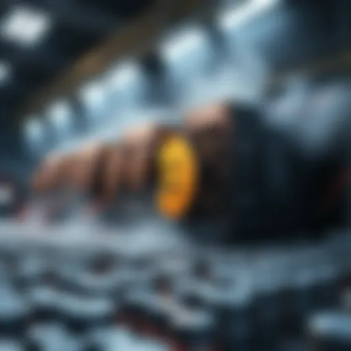 Conceptual representation of cryptocurrency mining pools
