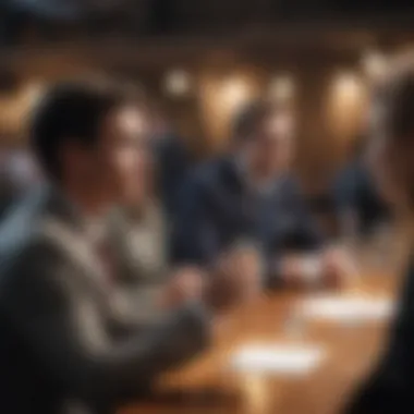 Dynamic Networking Environment Professional networking event showcasing diverse participants engaging in discussion