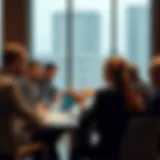 Strategic planning session with executives