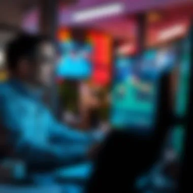 An investor analyzing stock price trends on a computer