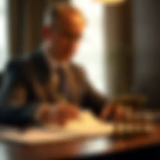 Conceptual illustration of a trustee overseeing a trust