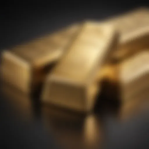 Gold bars stacked elegantly showcasing wealth and stability